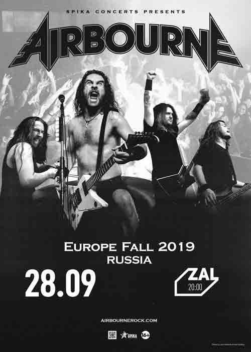 28 сентября — Airbourne в в клубе «Zal», СПб 28 сентября - Airbourne в в клубе «Zal», СПб